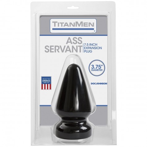 Большая анальная пробка Titanmen Tools Butt Plug 3.75" Diameter Ass Servant - 19 см.