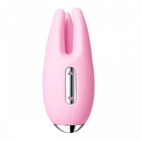 Розовый вибростимулятор клитора Cookie с подвижными "щупальцами"